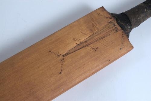 Breedon &lsquo;Nonpareil Extra Special&rsquo; cricket bat circa 1930. Inscribed to blade &lsquo;W.J. Breedon, Leyton, Essex&rsquo;. Impressed into the rubble handle, near to the top are the words &lsquo;W.J. Breedon, Cricket Bat Maker, Near County Ground, Leyton, Essex. The company ma