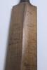 Australia tour to England 1930. A full size &lsquo;Jack Hobbs The Oval&rsquo; cricket bat signed to the face and back in ink by members of the England, Australia, Sussex, Surrey and Gloucestershire teams, also by Jack Hobbs to the ownership position on the shoulder o - 2