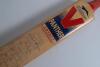 &lsquo;Yorkshire Cricketers&rsquo;. Slazenger Panther cricket bat signed by twenty one players past and present. Signatures include Moxon, Bird, Richardson, Hartley, Close, Silverwood, Gough, Sidebottom, McGrath etc. Good condition