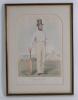 Joseph Guy. Nottinghamshire 1837-1854. &lsquo;Joseph Guy of Nottingham&rsquo;. Early large hand coloured tinted lithograph of Joseph Guy in cricket attire and top hat holding a cricket bat to his right hand side. John Corbett Anderson. Published by John Corbett Ander