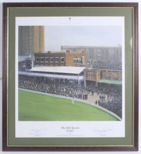 Lord&rsquo;s Taverners. &lsquo;The Old Tavern Lord&rsquo;s&rsquo;, Jack Russell, 1993. Large limited edition print no. 10/500 of a view of the Old Tavern, with a fielder standing in the outfield and a large crowd in attendance. The print is signed by the artist Jack Russell, Sir