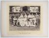 &lsquo;Mr. John Gilbert&rsquo;s Team&rsquo; and &lsquo;Rev. W. Summers&rsquo; Team&rsquo; 1886. Two early original sepia photographs of each team seated and standing in rows wearing cricket attire in front of the pavilion at Sheffield Park, for a match played 13th September 1886. The photog - 2