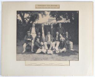 &lsquo;Gentlemen versus Players. At Lord&rsquo;s, July 8th, 9th, and 10th, 1901&rsquo;. A wonderfully evocative original mono photograph of the Gentlemen XI seated and standing in rows wearing cricket attire and assorted blazers.