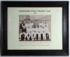 Derbyshire C.C.C. 1906. Early original sepia photograph of the Derbyshire team seated and standing in rows wearing cricket attire in front of a pavilion. The photograph measures approx. 12&rdquo;x10&rdquo;, mounted, framed and glazed with handprinted title and player