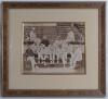 Cambridge University 1898. Early original sepia photograph of the Cambridge University team seated in rows on the steps of a pavilion, apparently at Aigburth, Liverpool, wearing cricket attire, blazers and assorted headgear. Notable players include the ca