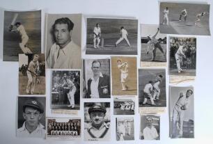 Australia tour to England 1948. A good selection of over fifty original mono press photographs, plus the odd candid, copy and printed photograph, postcard etc. Subjects include match action from Test and tour matches, teams, player portraits of Don Bradma