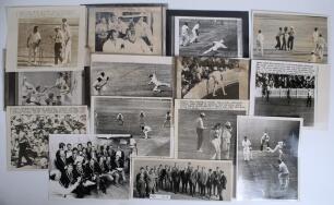 M.C.C./ England v Australia 1970-1978. A good selection of over sixty original mono press photographs including &lsquo;wire&rsquo; photographs, covering match action, teams, celebrations, crowd disturbances, player portraits, travelling etc. Tours are M.C.C. to Austr
