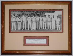 H.D.G. Leveson-Gower&rsquo;s XI at Scarborough 1935 & 1936. A pair of large original mono photographs of teams. One for Leveson-Gower&rsquo;s team v M.C.C. West Indian Touring Party, 11th- 13th September 1935. Players featured are Verity, Townsend, Bowes, Baxter, Sel