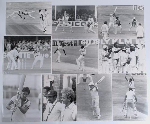 West Indies tours to England 1984 & 1988. A selection of sixty original mono press photographs comprising thirty from each of the 1984 and 1988 tours, depicting match action. Players featured include Larry Gomes, Jeff Dujon, Gordon Greenidge, Joel Garner