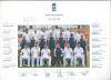 &lsquo;England Test Squad v West Indies 2009&rsquo;. Official colour photograph printed on white card with England emblem, title and players&rsquo; names to borders. Fully signed in pencil by the twenty one members of the playing and coaching staff. Signatures include Stra