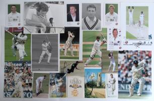 Surrey C.C.C. A selection of original colour and mono press photographs, the odd cutting, player profile photo etc. featuring Surrey players. Some photographs signed by the featured player including Chris Tremlett, Mark Butcher, Jade Dernbach, Alec Stewar