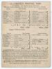 &lsquo;Sussex v Surrey at Brighton 1854. Very early single sided scorecard printed by &lsquo;Lillywhite&rsquo;s Printing Tent by authority and under the Patronage of the Marylebone Club&rsquo; for the match played at the Royal Brunswick Ground, Hove on the 29th & 30th June & 1st