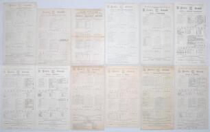 M.C.C. [& Ground] 1912-1939. Twelve original scorecards for M.C.C. matches played at Lord&rsquo;s (one exception), all with incomplete and/ or handwritten scores. Matches are v. Oxford University 1912, 1925, 1929, v. Cambridge University 1912, 1931, 1935, v. Yo