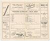 South African tour of England 1947. Rarer official folding scorecard for the tour match, &lsquo;Gentlemen of Ireland v. South Africa&rsquo; played at Dublin, 10th & 11th July 1947. Incomplete handwritten scores in ink. No play was possible on the first day and the ma