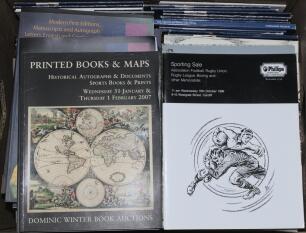 Auction catalogues 1991-2016. Two boxes comprising a large selection of over one hundred and sixty original auction catalogues including Phillips, Vennett-Smith, Tim Davidson, Mullock&rsquo;s, Christies, Bonhams, International Autograph Auctions, Dominic Winter