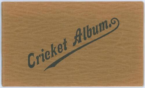 England tour to Australia 1901/02. &lsquo;Cricket Album With Photos and Records of Mr. A.C. MacLaren&rsquo;s English Eleven containing programme, averages, and scoring sheets&rsquo;. Published by Royal Advertising Co., Adelaide 1902. 40pp tour brochure comprising pen pictu
