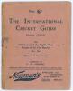 M.C.C. tour to Australia 1920/21. &lsquo;The International Cricket Guide. Season 1920-21&rsquo;. Compiled by R.H. Campbell. Farrow Falcon Press, Melbourne 1920. 40pp pre-tour booklet with pen portraits, tour fixtures, statistics, advertising etc. Padwick 4444. Origin