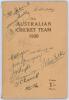 &lsquo;The Australian Cricket Team 1926&rsquo;. Published by The British Australasian (1910) Ltd, London 1926. 92pp pre-tour booklet in original brown paper wrappers comprising articles, pen pictures, statistics, etc. Signed in ink (one in pencil) to the front cover 