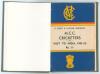 Australia tour to India 1956. Rare official souvenir brochure for the Australia tour to India 1956 published by the Board of Control for Cricket in India. Bound in blue cloth, gilt title to spine, original decorative wrappers retained. Signed to the origi - 3