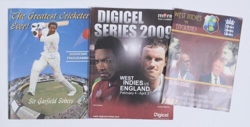 England tour to West Indies 2008/09. Official tour guide fully signed to the player profiles by the twenty featured members of the England touring party. Signatures are Strauss, Ambrose, Anderson, Bell, Bopara, Broad, Collingwood, Cook, Patel, Panesar, Pr