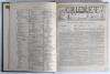 &lsquo;Cricket: A Weekly Record of the Game&rsquo;. Volume II nos. 22-49 (16th February to 27th December 1883). Illustrated. Bound in later full green leather, gilt title to spine, complete with title and contents pages to front, lacking original wrappers. Odd nicks 
