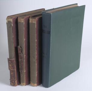 &lsquo;The Cricketer&rsquo; magazine Vol. I 1921. Edited by P.F. Warner. Complete run of issues from no. 1, 30th April (first) to no. 22, 24th September 1921 and the Winter Annual 1921/22, bound in official publisher&rsquo;s green cloth, lacking original wrappers, red spec