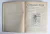 &lsquo;The Cricketer&rsquo; magazine Vol. I 1921. Edited by P.F. Warner. Complete run of issues from no. 1, 30th April (first) to no. 22, 24th September 1921 and the Winter Annual 1921/22, bound in official publisher&rsquo;s green cloth, lacking original wrappers, red spec - 2