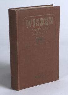 Wisden Cricketers&rsquo; Almanack 1946. 83rd edition. Original hardback. Only 5000 hardback copies were printed in this post war year. Dulling to the gilt titles on the spine paper, some dulling to the titles on the front board, general wear to boards otherwise