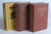 Wisden Cricketers&rsquo; Almanack 1949 and 1950. Original hardback editions. The 1949 edition with dulled gilt titles to spine otherwise both books in good/very good condition. Sold with a 1949 softback edition which has slight bowing to spine otherwise in good