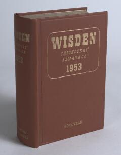 Wisden Cricketers&rsquo; Almanack 1953. Original hardback. Some minor foxing to page block edge otherwise in very good condition