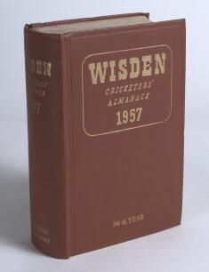 Wisden Cricketers&rsquo; Almanack 1957. Original hardback. Good/very good condition