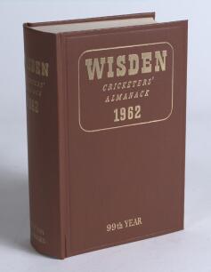 Wisden Cricketers&rsquo; Almanack 1962. Original hardback. Excellent condition, not often seen in this fine condition