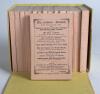 Wisden Cricketers&rsquo; Almanack 1864-1878. Fifteen facsimile editions, with pink wrappers, second facsimile edition printed by Lowe & Brydone Ltd, London 1974. Limited edition. Good condition. In original yellow box with title to side. The box a little aged t