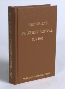 Wisden Cricketers&rsquo; Almanack 1892. Willows &lsquo;second&rsquo; softback reprint (2008) in light brown hardback covers with gilt lettering. Limited edition 2/250. Very good condition