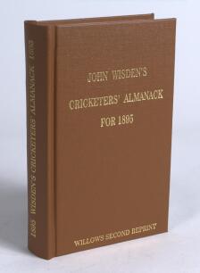 Wisden Cricketers&rsquo; Almanack 1895. Willows &lsquo;second&rsquo; softback reprint (2008) in light brown hardback covers with gilt lettering. Limited edition 91/250. Very good condition