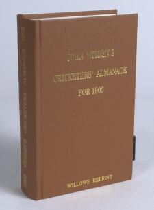 Wisden Cricketers&rsquo; Almanack 1903. Willows softback reprint (1997) in light brown hardback covers with gilt lettering. Limited edition 269/500. Good/very good condition