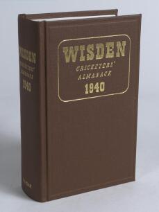 Wisden Cricketers&rsquo; Almanack 1940. Willows hardback reprint (2003) in dark brown boards with gilt lettering. Limited edition 272/500. Very good condition
