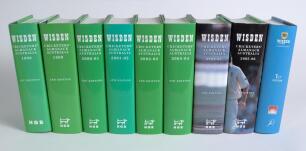 Wisden Cricketers&rsquo; Almanack- Australia 1998 - 2005/6. 1st to 8th Editions. Original hardbacks with dust wrappers. The full run of editions published. Sold with a first edition Wisden India 2013 with dustwrapper. Very slight fading to the spine of the dus