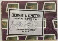 DAVID BOWIE AND BRIAN ENO SIGNED 1994 POSTCARD SET