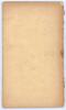 &lsquo;Cricket. Full Scores made in Test Matches between England and Australia 1877 to 1902&rsquo;. Compiled by &lsquo;Umpire&rsquo; (A.A. Ambridge). Published by Ambridge, New Plymouth, New Zealand 1902. 60pp, illustrated. Original paper wrappers. Padwick 4355. Wrappers split a - 2