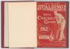&lsquo;Spalding&rsquo;s Official Cricket Guide for 1912&rsquo;. Edited by Frederick F. Kelly, American Sports Publishing Co, New York 1912. Bound in later red cloth boards, gilt title to spine, speckled page edges, original decorative paper wrappers retained. Padwick 4047.