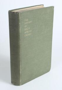 &lsquo;The History of South African Cricket. Including the full scores of all important matches since 1876&rsquo;. Maurice W. Luckin. Johannesburg 1915. Original green cloth. Gilt title to front and spine. Padwick 3600. Slight breaking to front internal hinge, bumpin