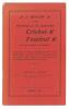 &lsquo;A Review of the Hastings & St. Leonards Cricket Festival from 1887 to 1903&rsquo;. Alfred D. Taylor. Hastings 1903. Original red decorative wrappers. Tear to the edge of the front wrapper and slight split to the top corner of the spine paper otherwise in good/