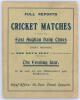 &lsquo;The Suffolk Cricket Annual 1904&rsquo;. Edited by Randolph L. Hodgson. Second year of publication. Original paper wrappers. Ex Anthony Woodhouse collection. Padwick 2591. Minor wear to wrappers, otherwise in very good condition. - 2