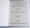 &lsquo;The Cricket Quarterly. A Journal devoted to the Noble Game of Cricket&rsquo; Volumes I-VIII 1963-1970. Edited by Rowland Bowen. Complete run of the journal comprising all thirty two issues bound together as four volumes in matching pale blue cloth, title label - 2