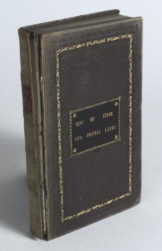 &lsquo;Games and Sports; being an appendix to &ldquo;Manly Exercises&rdquo; and &ldquo;Exercises for Ladies&rdquo;&rsquo;. Donald Walker. Joseph Thomas, &lsquo;New Edition&rsquo;, London 1840. Contains a section on cricket, pp 135-149, on how to play the game, the ground, the players, a diagram illustr