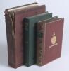 &lsquo;Cricket, Gymnastics, Football&rsquo;. Three titles published by George Bell & Sons, London, handsomely bound together as one volume in full red morocco, school emblem in gilt to front, raised bands and title to spine, marbled endpapers and page edges. Titles a