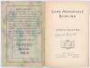 Gerald Brodribb. Two booklets by Brodribb. &lsquo;The Bay and other new poems&rsquo;, published by The Mountjoy Press 1953, limited edition no. 6 of thirty copies produced. Not listed in Padwick. &lsquo;Some Memorable Bowling&rsquo;, The Cricket Book Society, Hunstanton, No. 1 ( - 3