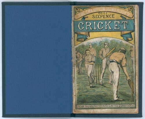 &lsquo;Cricket and How to Play It with Rules of the Marylebone Club&rsquo;. John Wisden. The Graphotyping Company/Simpkin, Marshall & Co., London. New and revised edition 1873. 63pp. Tipped in to modern blue cloth, gilt title to spine, original colour decorative wrap