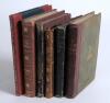 Early cricket books. Six hardback titles. &lsquo;Cricket Notes, with a letter containing Practical Hints, by William Clark&rsquo;, William Bolland, London 1851, bound in red cloth. &lsquo;The Cricket-Field&rsquo;, James Pycroft, fourth edition, London 1862, maroon quarter leathe